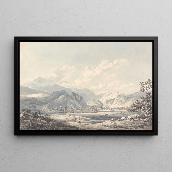 Cumberland Landscape Painting - Edward Dayes — framed artwork on a wall