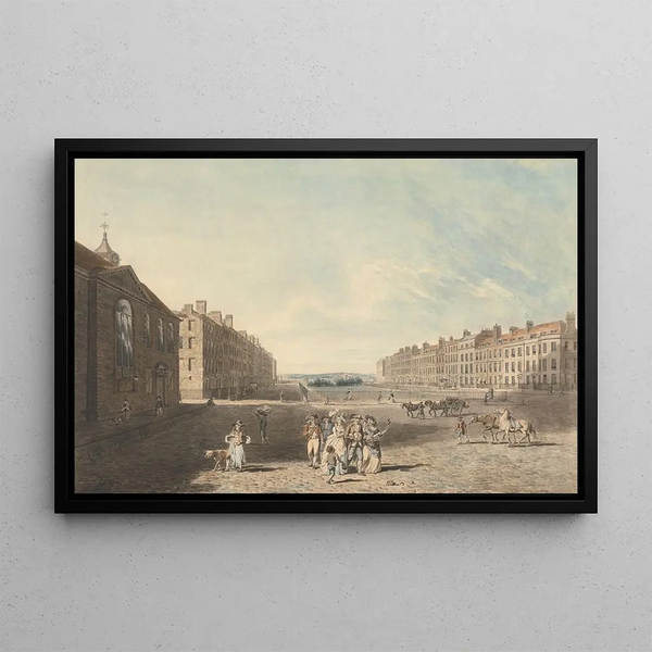 Queen Square, London - Edward Dayes — framed artwork on a wall