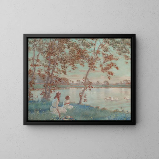 Summer Days - Edward Dufner — framed artwork on a wall