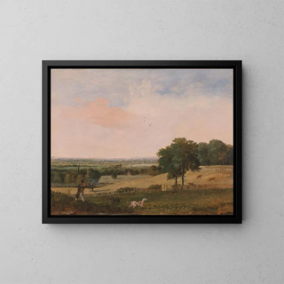 Shooting at the partridge - Edward Duncan — framed artwork on a wall
