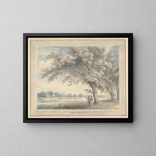 Hayloft - Edward Edwards — framed artwork on a wall