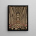 Interior view painting of Westminster Abbey on the occasion of Handel's commemoration, taken from the directors' box - Edward Edwards — framed artwork on a wall
