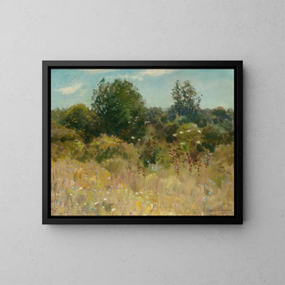 Notre jardin arrière quand j'étais jeune - Edward Emerson Simmons — framed artwork on a wall
