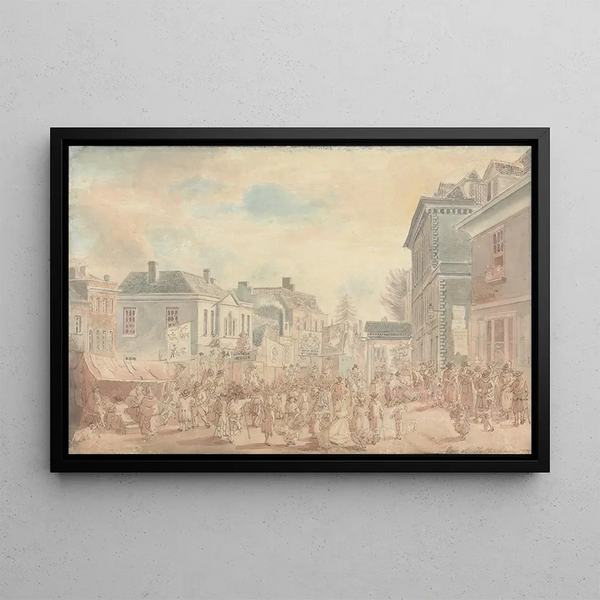 The Cheltenham Fair - Edward Eyre — framed artwork on a wall