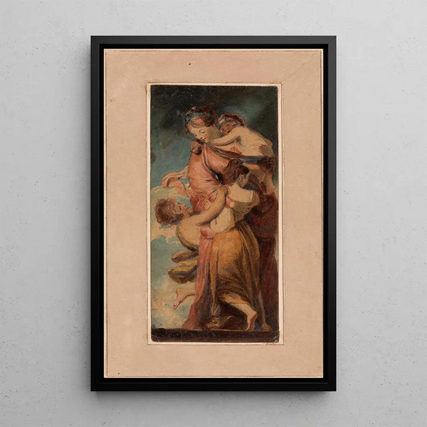 Charité Painting - Edward Francis Burney — framed artwork on a wall