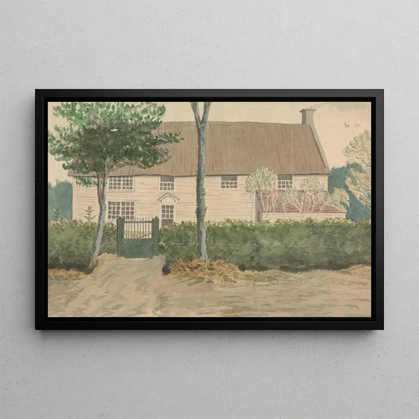 Farm - Edward Francis Burney — framed artwork on a wall