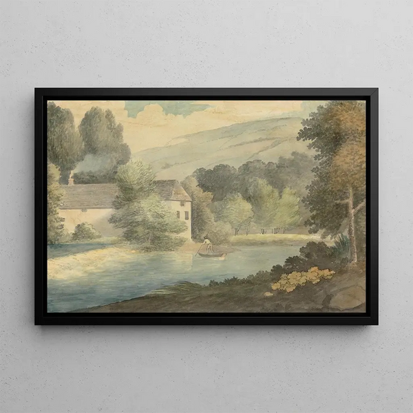 The Boatman - Edward Francis Burney — framed artwork on a wall