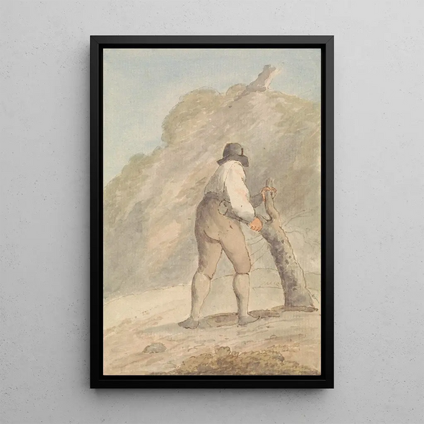 Lumberjack - Edward Francis Burney — framed artwork on a wall