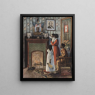 True Blue Painting - Edward George Renesch — framed artwork on a wall