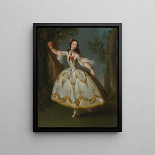 Portrait painting of Mademoiselle Violette, later Mrs. David Garrick - Edward Haytley — framed artwork on a wall