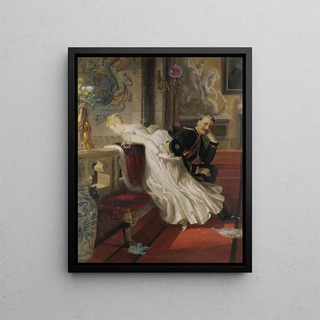 L'amour triomphe de tout - Edward Henry Corbould — framed artwork on a wall