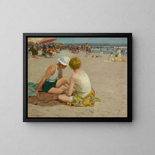 Summer Vacation Painting - Edward Henry Potthast — framed artwork on a wall