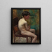 A young boy sitting - Edward Henry Potthast — framed artwork on a wall