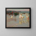 Beach scene or Sunday at the beach - Edward Henry Potthast — framed artwork on a wall