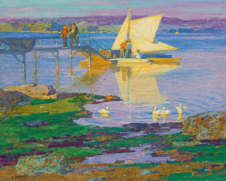 Boat at the Quay - Edward Henry Potthast — artwork view