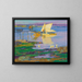 Boat at the Quay - Edward Henry Potthast — framed artwork on a wall