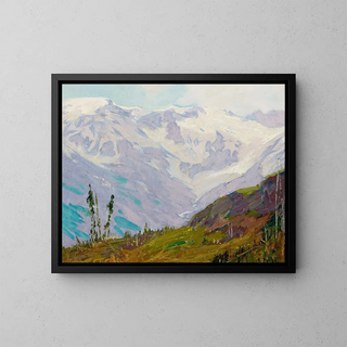 Les Rocheuses canadiennes - Edward Henry Potthast — framed artwork on a wall