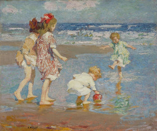 Children playing in the waves - Edward Henry Potthast — artwork view