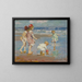 Children playing in the waves - Edward Henry Potthast — framed artwork on a wall
