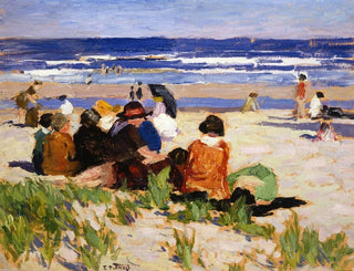 On the Beach in Ogunquit, Maine - Edward Henry Potthast — artwork view