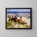 On the Beach in Ogunquit, Maine - Edward Henry Potthast — framed artwork on a wall