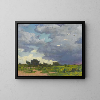 Sudden Sky - Edward Henry Potthast — framed artwork on a wall