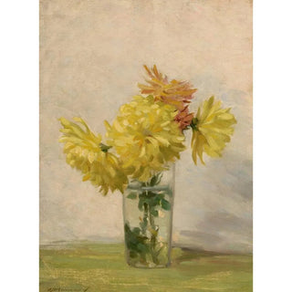 Still life with a bouquet of yellow flowers - Edward Herbert Barnard — artwork view