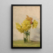 Still life with a bouquet of yellow flowers - Edward Herbert Barnard — framed artwork on a wall