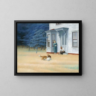 Evening in Cape Cod - Edward Hopper — framed artwork on a wall