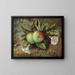 Apples of Autumn and convolvulus - Edward John Poynter — framed artwork on a wall