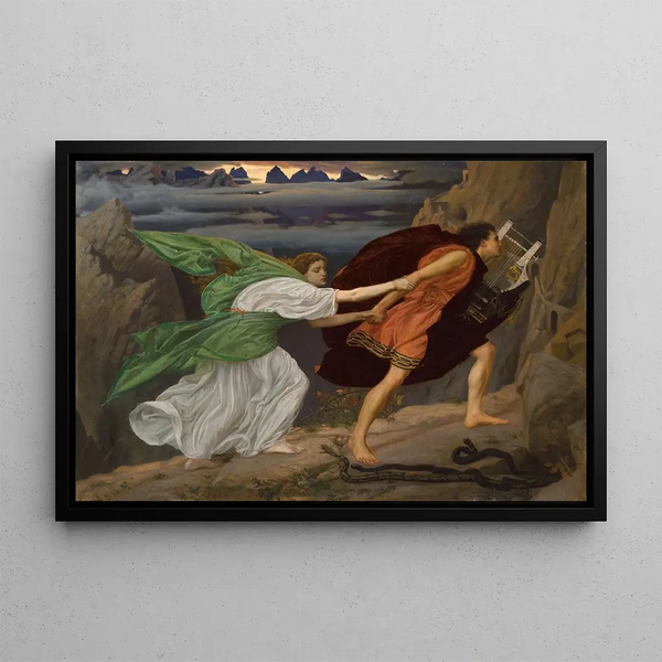 Orpheus and Eurydice - Edward John Poynter — framed artwork on a wall