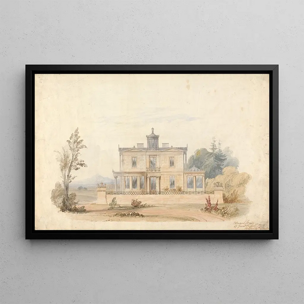 Conception for an Athenian villa - Edward Jones — framed artwork on a wall