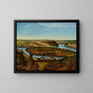 View of Fort Snelling - Edward K Thomas — framed artwork on a wall