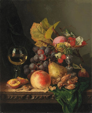 Nature morte avec des raisins et un verre de vin - Edward Ladell — artwork view