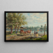 Waiting for the ferry - Edward Lamson Henry — framed artwork on a wall