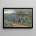 Distant view of Corfu from Viros - Edward Lear — framed artwork on a wall