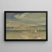 View of the city of Hebron with camels and characters in the foreground - Edward Lear — framed artwork on a wall