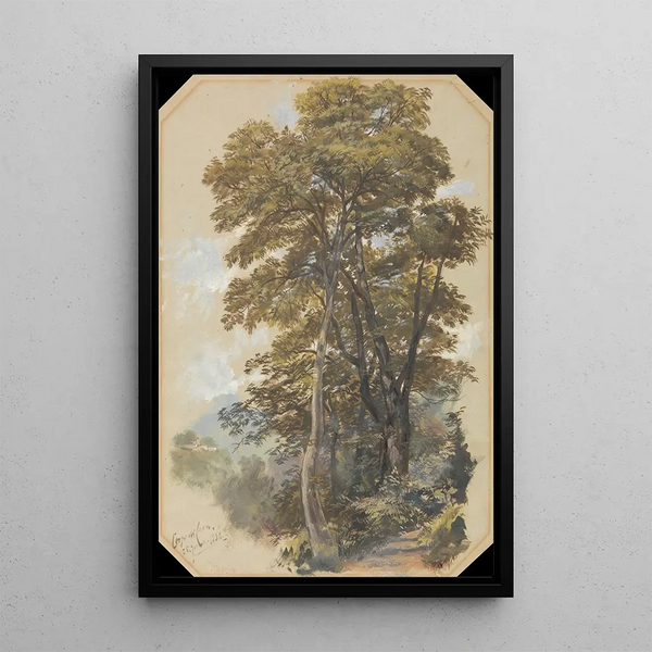 Corpo di Cava 28 juin 1838 - Edward Lear — framed artwork on a wall
