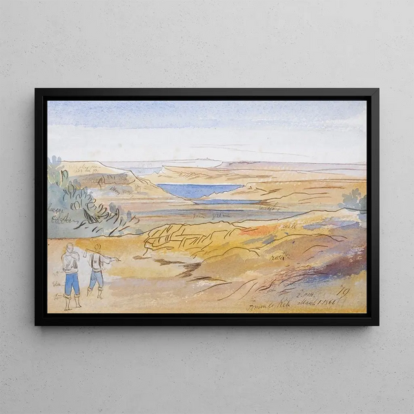 Fomm Ir-Rih, Malta - Edward Lear — framed artwork on a wall