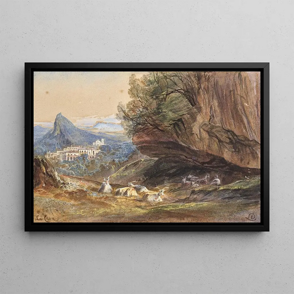 La Cava, Italy - Edward Lear — framed artwork on a wall
