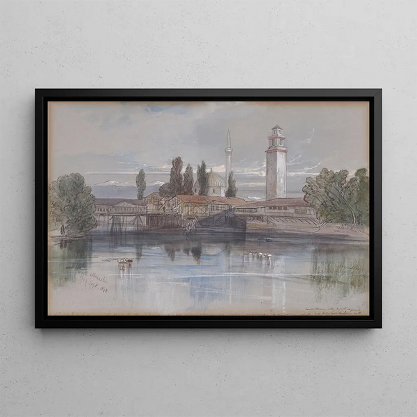 Monastir - Edward Lear — framed artwork on a wall