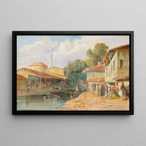 Parga, Greece - Edward Lear — framed artwork on a wall