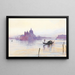 Santa Maria della Salute depuis le Bacino, Venise - Edward Lear — framed artwork on a wall