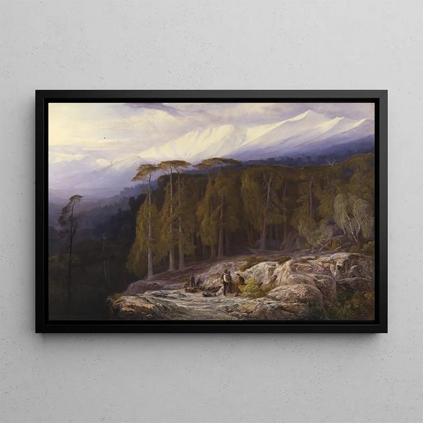 La Forêt de Valdoniello Corse - Edward Lear — framed artwork on a wall