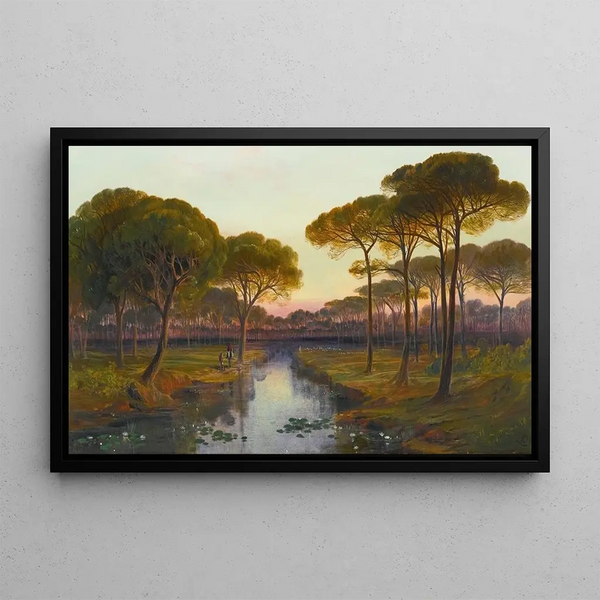 La Pineta Ravenna - Edward Lear — framed artwork on a wall