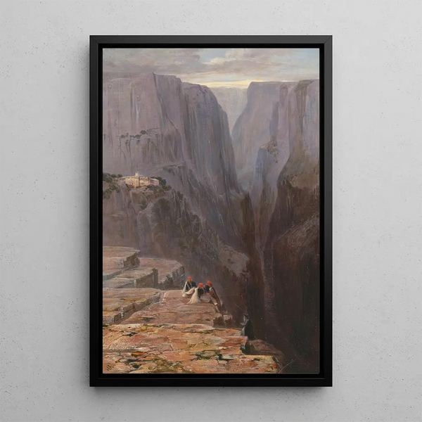 Zagori Greece Painting - Edward Lear — framed artwork on a wall