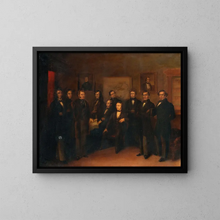 Les dirigeants de la Confédération irlandaise en conseil - Edward Lees Glew — framed artwork on a wall