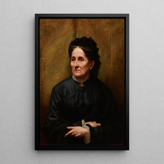 Portrait of Mother - Edward Lepszy — framed artwork on a wall
