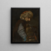 a peasant with a fur hat - Edward Mateusz Jan Römer — framed artwork on a wall