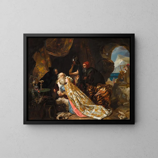 The King Lear and Cordelia - Edward Matthew Ward — framed artwork on a wall